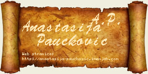 Anastasija Paučković vizit kartica